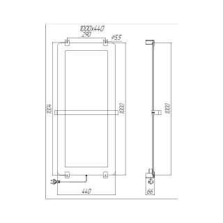 Электрический полотенцесушитель Allen Brau Infinity 00305012 44х100 см